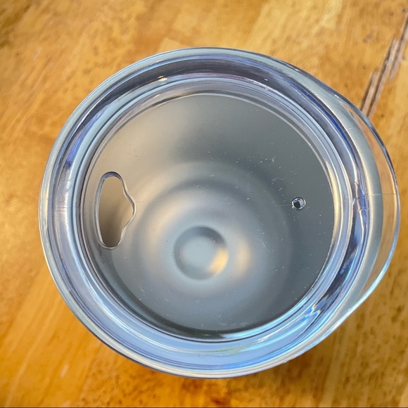 Rae Dunn BE HAPPY Light Blue Stainless Steel Insulated Wine Glass BRAND NEW! - Picture 3 of 3